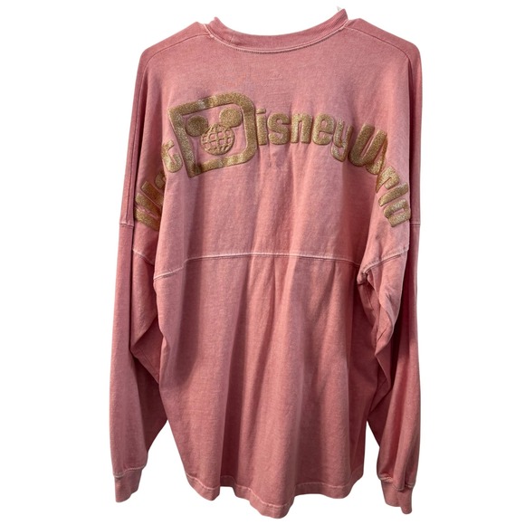 Disney World Spirit Jersey T Shirt Long Sleeve Pink Mickey Mouse Est 1971 Size S - Picture 2 of 5
